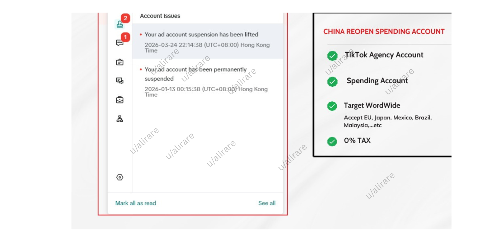 China reopen spending account proof